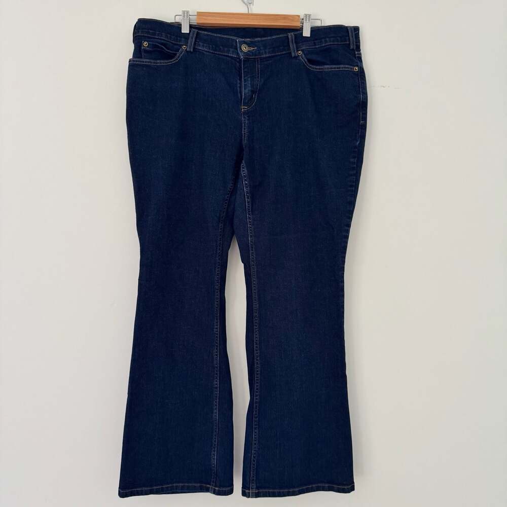 Duluth Trading Co Women's Dark Wash Bootcut Denim Jeans 18W x 31